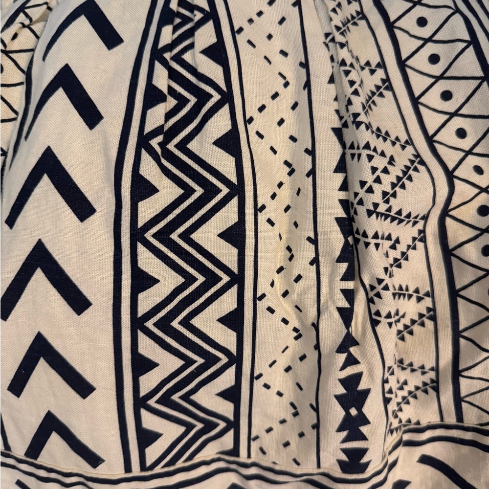 Vintage Black And White Boho Patchwork Geometric … - image 3